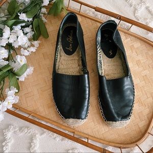 Sam Edelman Black Slip On Espadrille Shoes sz 8